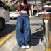 American-style New Arrivals|Japanese-inspired Youthful Vibe|Street-style Curved Hem Jeans With Patchwork Design,_ecoleips.com