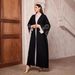 Verve Women's New Muslim Fashion Cardigan Dubai Arab Robe Batwing Sleeve Elegant Dress_ecoleips.com
