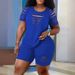 Women's Clothing Burning Flower Cutting Short Sleeved T Shirt Pants Two Piece Suit_ecoleips.com