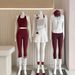 Women’s Clothing High Strength Zipper Vest With Side Drawstrings Tulle Long Sleeves Butter Back Bra Casual Yoga Suit_ecoleips.com