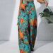 Women's High Waist Floral Print Wide Leg Pants Summer Palazzo Trousers Lightweight Polyester 3D Patterns for Casual & Office Wear_ecoleips.com