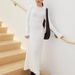 Women's Slim Fit Knit Dress American Style Casual Elegant Fashion Thin Suitable For Summer Regular Size_ecoleips.com