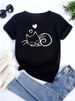 European And American Cross-border Foreign Trade Wholesale Clothing Cute Cartoon Kitten Round Neck Plus Size_ecoleips.com