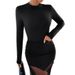 Sexy Long Sleeved Slim Bodysuit for Women European And American Style with Hot Design Hollowed out Back Tassel And Rhinestone Chain_ecoleips.com