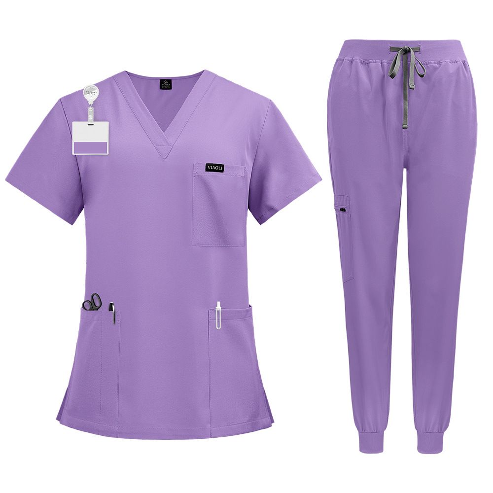 Women's Clothing Operating Room Short Sleeved Hand Washing Clothes Female Skin Management Nurse Clothes Surgeon Isolation Clothes Work Clothes_ecoleips.com