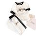 Women's Love Print Two-Piece Set - Stylish Short Sleeve T-Shirt & Drawstring Pants For Casual Wear_ecoleips.com