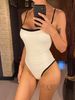 2025 New Sexy Splicing High Leg Cut Women Swimwear One Piece Swimsuit Female Monokini Padded Bather Bathing Suit Swim K5622_ecoleips.com