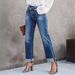 Factory direct sales 23 years of foreign trade, European and American cross border new style urban casual washed women's straight denim pants 3203_ecoleips.com