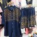 Women's Clothing Denim Suit European Station Heavy Hot Diamond Denim Shirt Top + Elastic Waist Denim Shorts Two Piece Suit Women's Summer_ecoleips.com