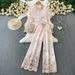 Women's Fashion Suit Casual Loose Long Sleeved Single Breasted Shirt High Waisted Slimming Tie Dye Wide Leg Pants Two Piece Set_ecoleips.com