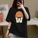 Unisex Pure Cotton Short Sleeve T-Shirt Korean Style Straight Shoulder Fashion Top For Students And Couples Versatile 200g_ecoleips.com