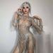 Rhinestone Tassel Faux Sheer Latin Dance Costume Sexy Women's Party Wear For Bars Nightclubs DS Stage Outfits Niche Luxury_ecoleips.com