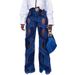 Women's Clothing Fabric upgrade casual style love twist hollow jeans_ecoleips.com