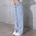 Cross-border Bestseller Джинсы Women's Jeans In Sweet Spicy Style, High-waisted Straight-leg Pants, Loose And_ecoleips.com