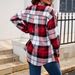 Spring Women's Casual Fashion Shirt With Checkered Pattern, Long Sleeves, And Turned-Down Collar_ecoleips.com