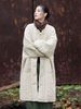 girl New Chinese Zen Style Lazy Linen Quilted Thickened Jacket For Women, Mid-Length Retro Button Warm Cotton Coat_ecoleips.com