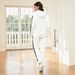Women's Two Piece Set Dandelion Ladybug Print Hooded Fitted Stylish Look Top Bottom_ecoleips.com