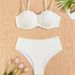 Verve 2025 New White High-End Three-Point Shell Bikini Fashion Backless Sexy Two-Piece Swimsuit For Women_ecoleips.com