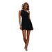 2022 Cross-Border Exclusive European And American Women's Fashion New Solid Color Asymmetrical Shoulder Belted Irregular_ecoleips.com
