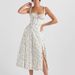 European And American Summer Best-selling Women's Floral Print Tie-back High-slit Slip Dress, Vacation-style Dress_ecoleips.com