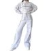 Women's Clothing Suit Casual Half Turtleneck Zipper Cardigan Lace Up Fashion Sports Sweater Suit Women_ecoleips.com
