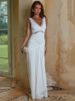 Mozision Lace Sleeveless Sexy Maxi Dress Women Elegant Cut Out V Neck Backless Bodycon Draped Ruched Club Party Long Dress_ecoleips.com