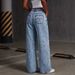 Exclusive For Cross-border Sales 2026 American Retro Low-waist Wide-leg Women's Jeans With Back Pocket Bow Embroidery,_ecoleips.com