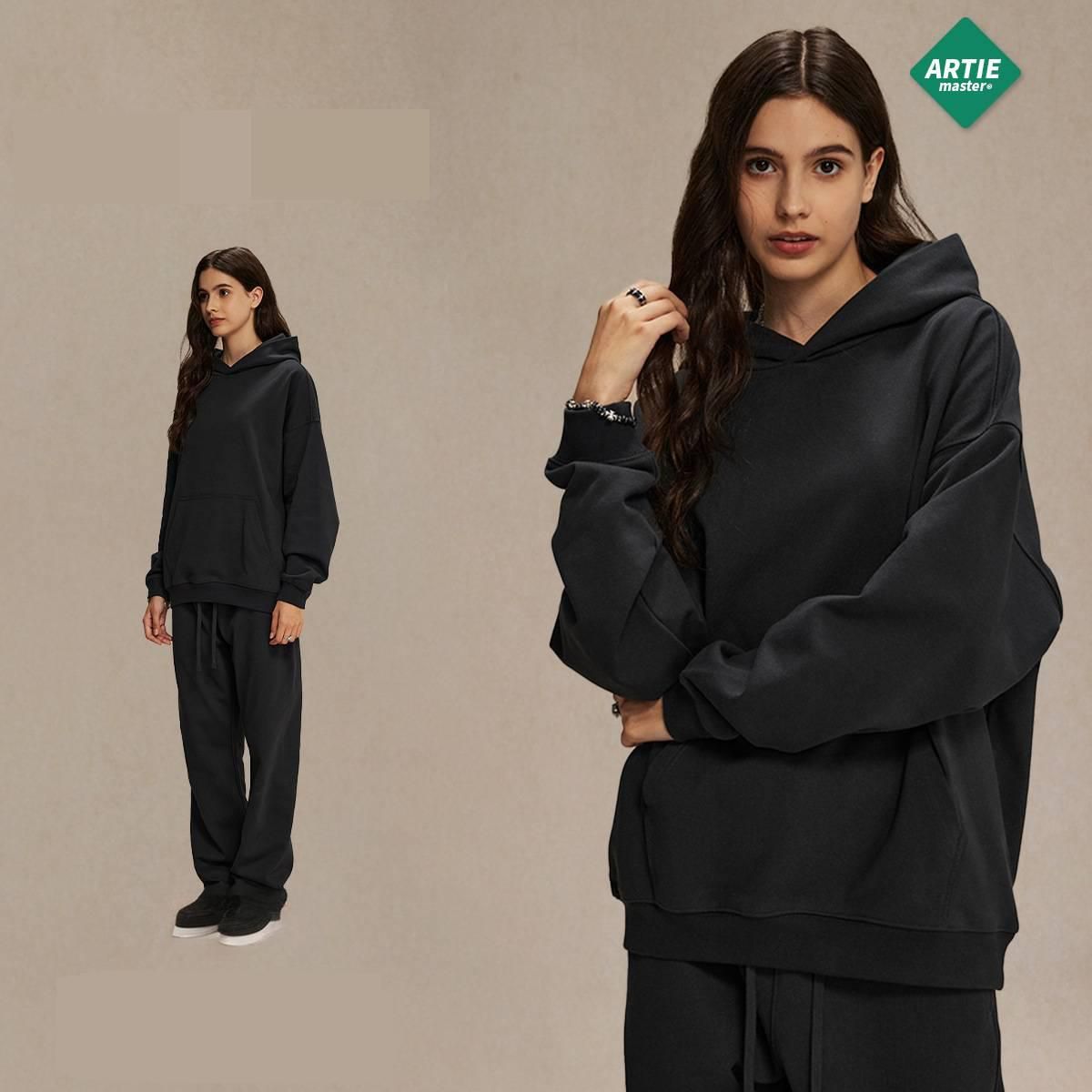 Women's Clothing Oversized Streetwear Hoodie & Sweatpants Set - Casual High Street Style, Soft Cotton Blend, Comfortable Loungewear_ecoleips.com