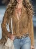 Fringe-Trimmed Suede Jacket – Vintage-Inspired Cropped Blazer With Notched Lapel (S-XXL)_ecoleips.com