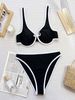Women's European American Style Sexy Cross-Border Two-Piece Bikini Swimsuit Triangle Briefs New Swimwear_ecoleips.com