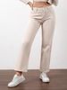 Women's Slimming Straight Leg Denim Trousers American Style Apricot Color Fashionable Trendy Stretchy Casual Versatile For All Seasons_ecoleips.com