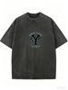Ladies Baggy Casual T-Shirt, Distressed Washed Basic Summer Staple_ecoleips.com