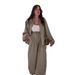 Elegant Two-Piece Set For Women - Notch Lapel Long Sleeve Top And Wide-Leg Pants, Chic Office To Casual Outfit_ecoleips.com