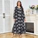 Women’s Clothing Muslim Women's Thin Dress Embroidery Large Size Loose Large Swing Islamic Robe_ecoleips.com