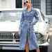 Women’s Long-Sleeve Belted Denim Shirt Dress – Slimming Tunic Top With Waist Tie (Blue/Black, S-XXXL)_ecoleips.com