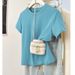 Basic Brown Cotton Shoulder Short-sleeved T-shirt Women's Spring Summer Design Sense Niche Bottoming Shirt With T-shirt Top_ecoleips.com