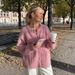 K New Loose And Lazy Style Pure Color Long Sleeve Cardigan For Women_ecoleips.com