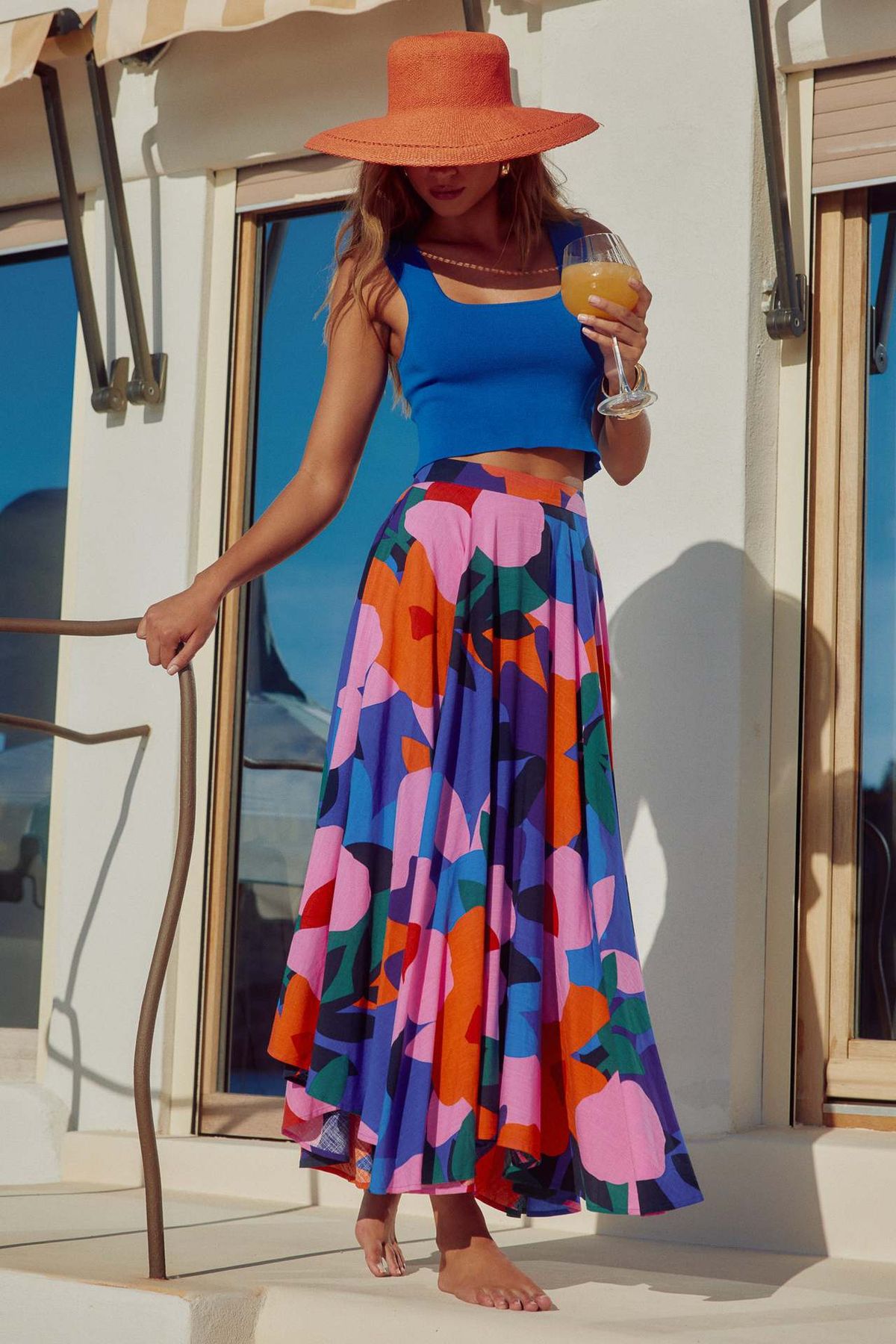 Women's Clothing Women's Spring And Summer New Fashion Casual Printed Bohemian Mid-length Skirt For Women_ecoleips.com