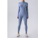 Women's Clothing Zipper Nude Long Sleeved Yoga Jumpsuit Sports Fitness Training Dance All In One Jumpsuit_ecoleips.com