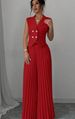 Fashion Vest Pleated Skirt Pants Suit For Women_ecoleips.com