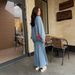Women’s Tailored Mermaid Hem Dress – V-Neck Long Sleeve Zip-Up Bodycon Dress For Fall – Stretchy Polyester Blend Slim Fit_ecoleips.com