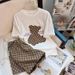 Women's Summer Two-Piece Set - Chic Bear Print T-Shirt & Shorts, Lady Boss Street Style Outfit For Trendy Looks_ecoleips.com