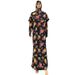 Printed Elegant Short Headscarf Style Long Sleeve Dress Two-Piece Set_ecoleips.com