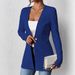 2025 Euopean And Ameican Fall/Winte New Fashionable Elegant V-neck Single-Button Solid Colo Long-Sleeve_ecoleips.com