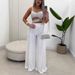 Women's Clothing Slim Temperament Long Wide Leg Pants Sexy Top Solid Color_ecoleips.com