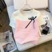 Women's Clothing Summer And Autumn Design Temperament Niche Short Sleeved T Shirt Contrast Color Ice Silk Knitted Women_ecoleips.com
