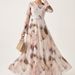 Elegant Floral Print Flared Sleeve Maxi Dress For Women, A-Line Boho Chic Long Dress With Soft Fabric_ecoleips.com