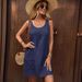 2026 European And American Summer New U-Neck Solid Color Sleeveless Strap Pocket Mid-Length Cotton_ecoleips.com