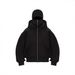 Women's Double Hooded Zip Up Cardigan Sweatshirt Windproof High Street Jacket Couple Style American Streetwear Brand 9008_ecoleips.com