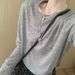 Spring, Summer, Autumn, Versatile Thin Sun-Protective Cover-Up Long-Sleeve Top, Crew Neck Design, Solid-Color Korean T-S_ecoleips.com